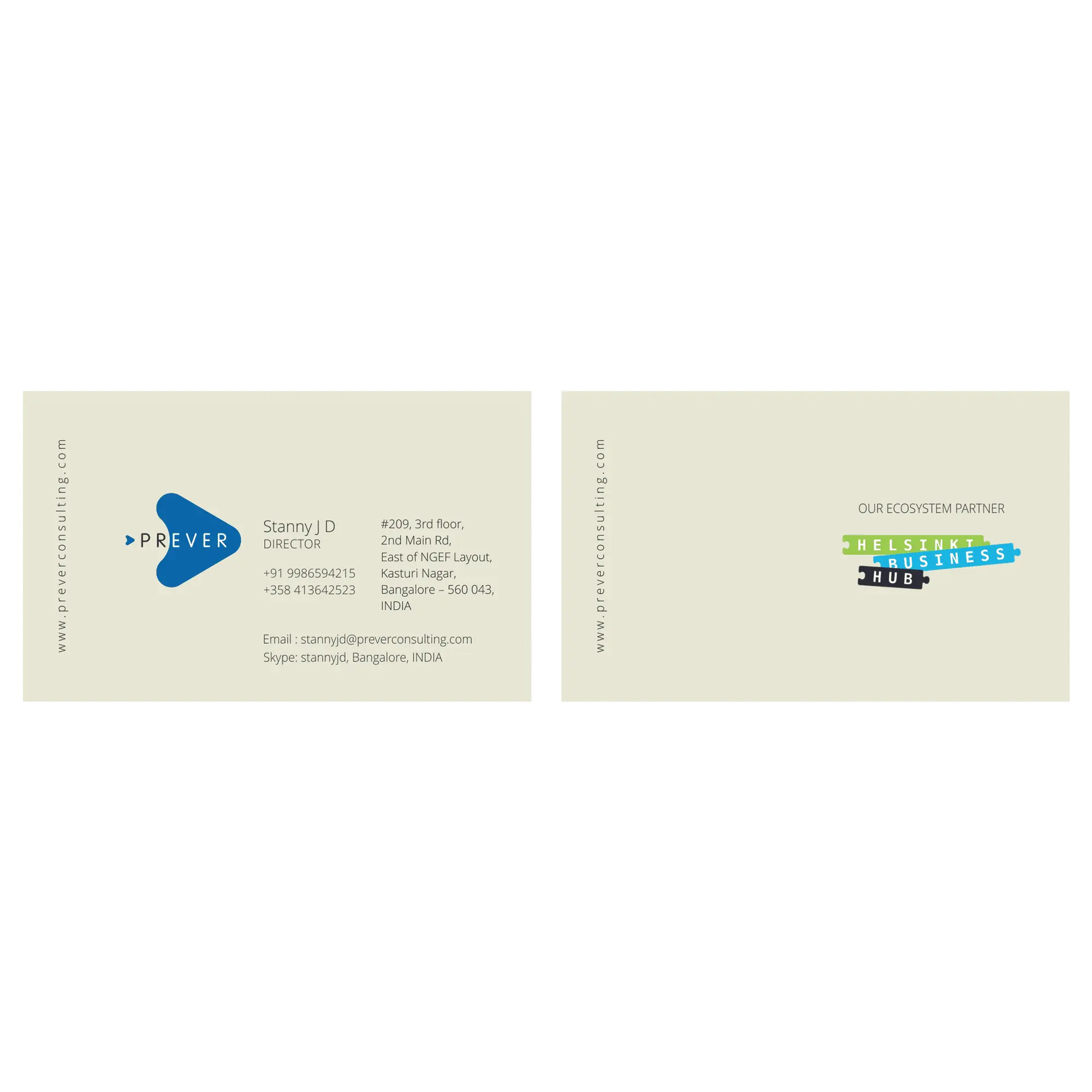 Prever Consulting – Business Card Design