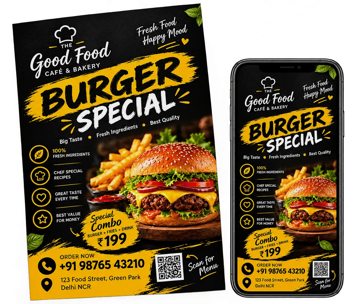 Illustration of promotional marketing material