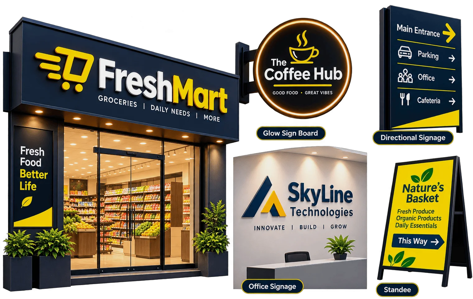 Graphic design illustration for large-format outdoor designs