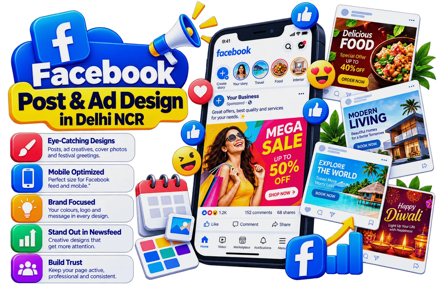 Facebook post design Facebook post and ad design by Gowebkart