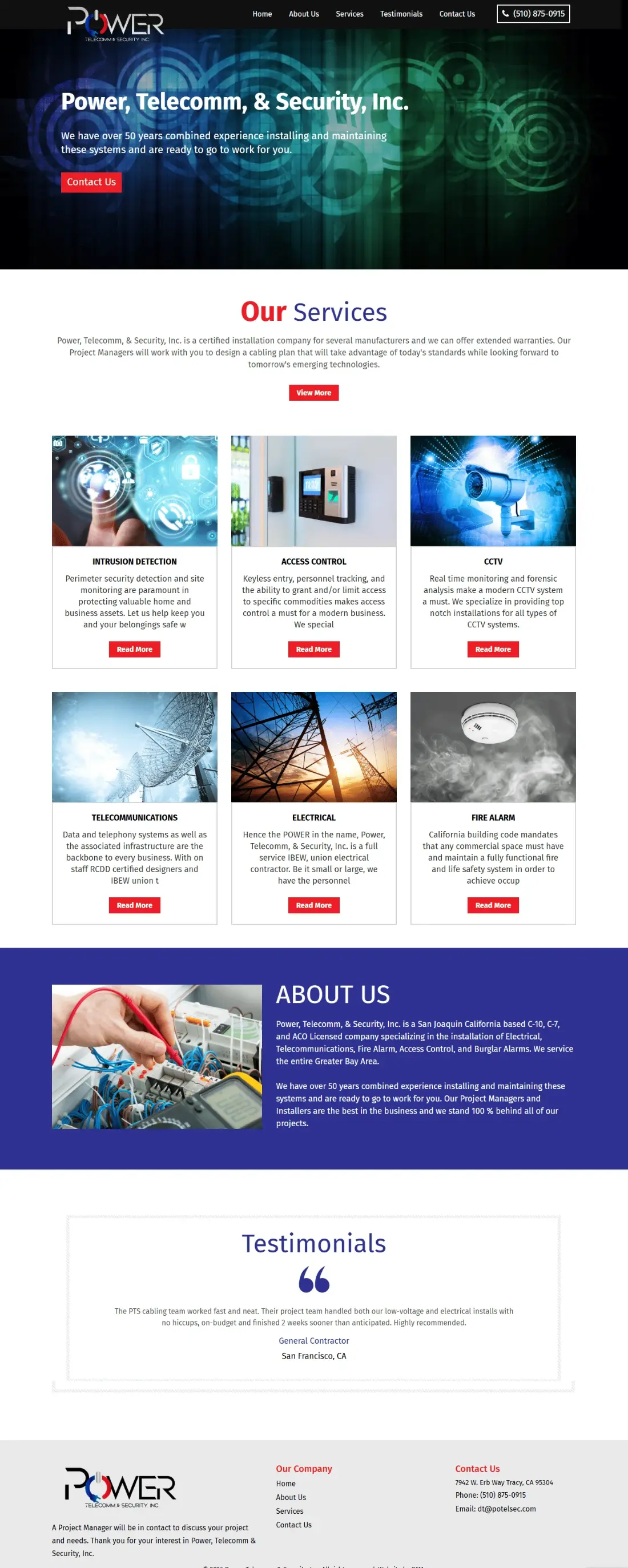 Power, Telecomm & Security