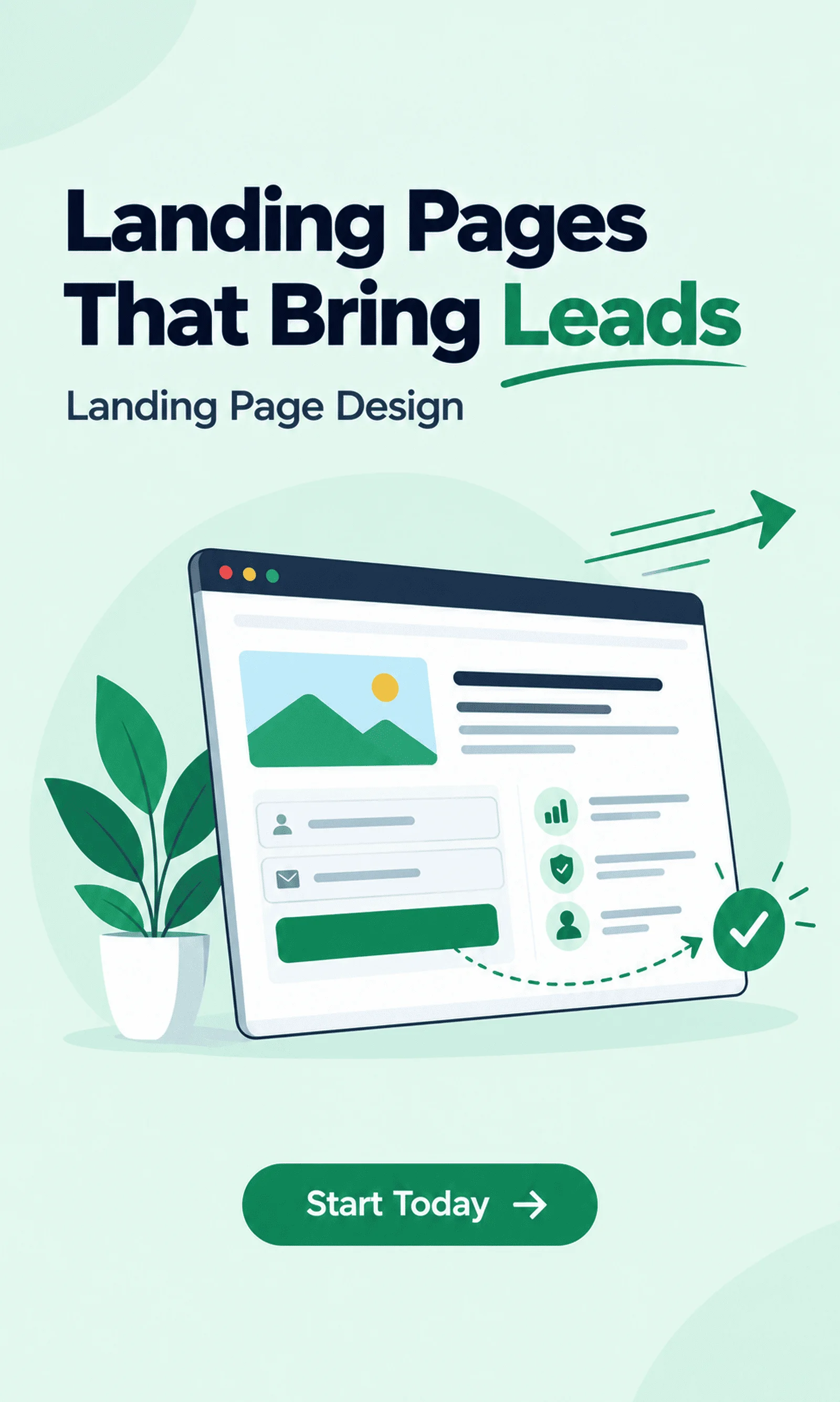Landing pages that bring leads – landing page design