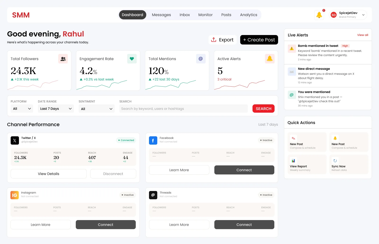 Social Media Marketing App
