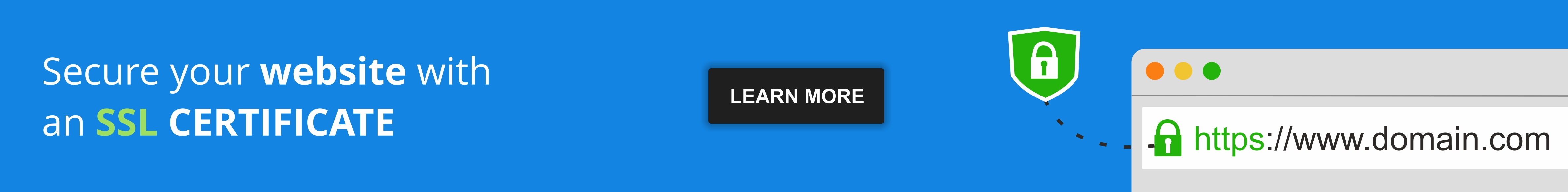 Secure your website with an SSL certificate