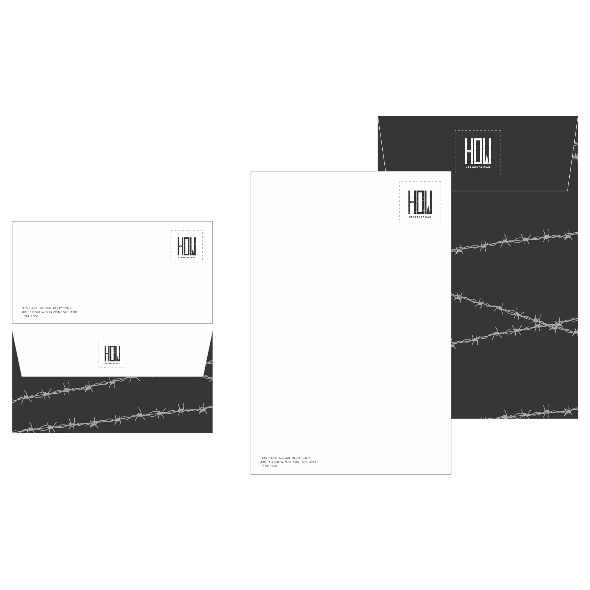 Heroes of War (HOW) – Stationery Design